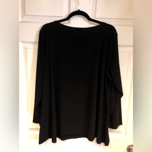 89th Madison | Black Full Sleeve Blouse: Size 1X - Picture 2 of 12